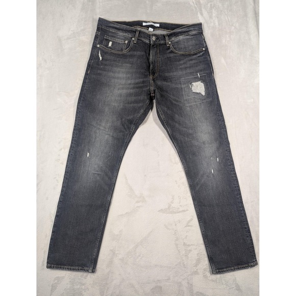 Calvin Klein Jeans Other - Calvin Klein Jeans  Mens 36x32 Gray CKJ 056 Athletic Taper Distressed Denim